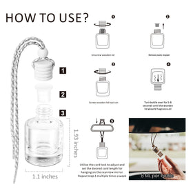 HoogaLife hanging from rearview mirror in use to refresh cabin and reduce odors