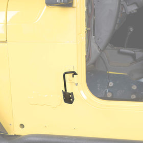 Hooke Road black coated finish detail resisting corrosion and matching exterior hardware