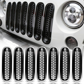 Hooke Road front grille overview showing full mesh insert and sleek gloss finish benefit