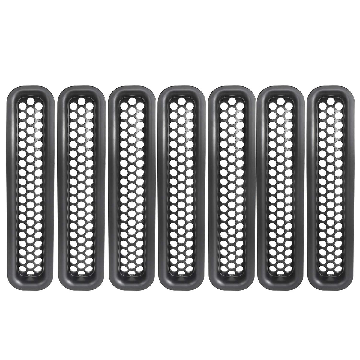 Hooke Road front grille inserts installed on Jeep Wrangler TJ showing aggressive look and protection