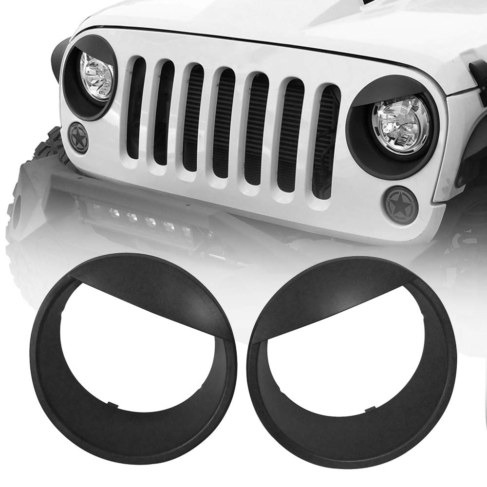 Hooke Road front view of bezels fitted on Jeep highlighting bold look