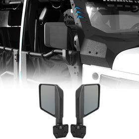 Hooke Road front view of mounted mirrors showing clear road visibility