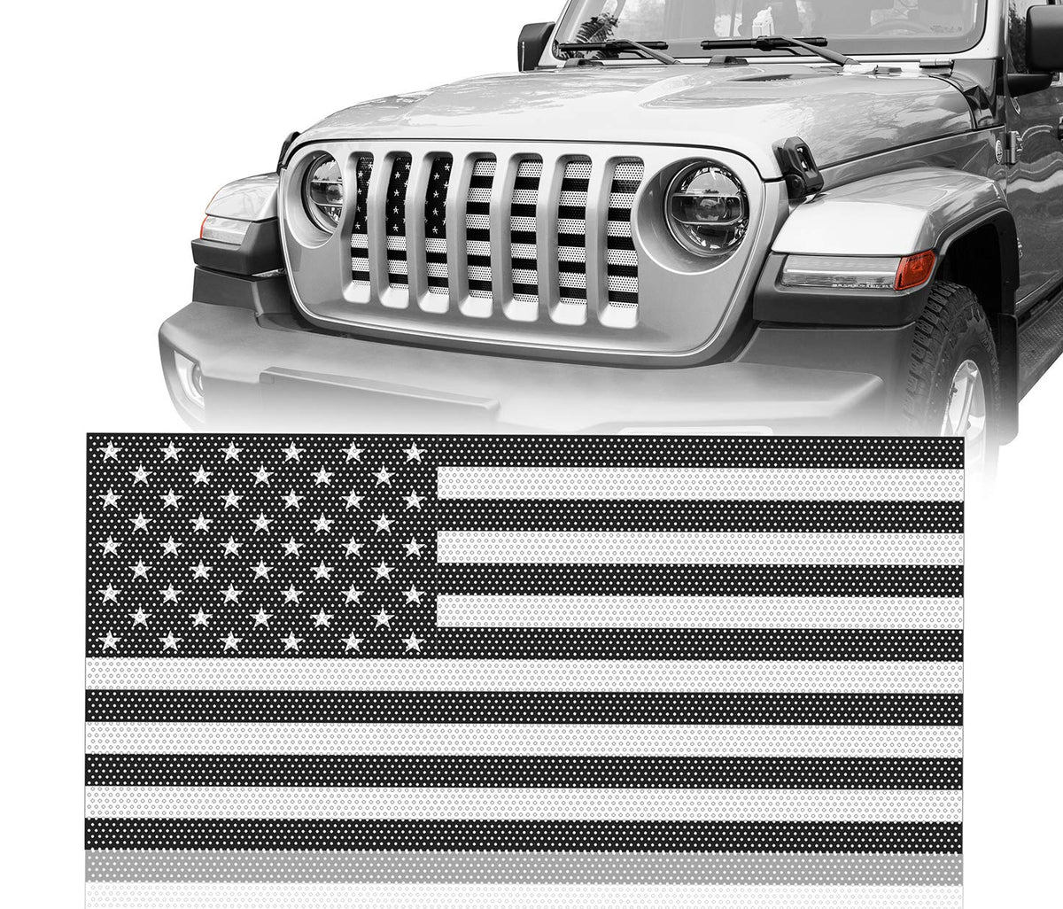 Hooke Road front view showing mounted grille insert and bold flag accent for visual appeal