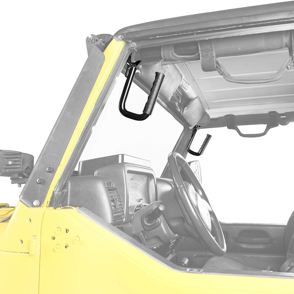 Hooke Road installed on passenger side Jeep improving passenger support benefit