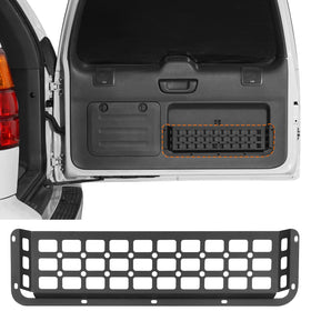 Hooke Road front view of GX470 tailgate panel showing fit and organization benefit