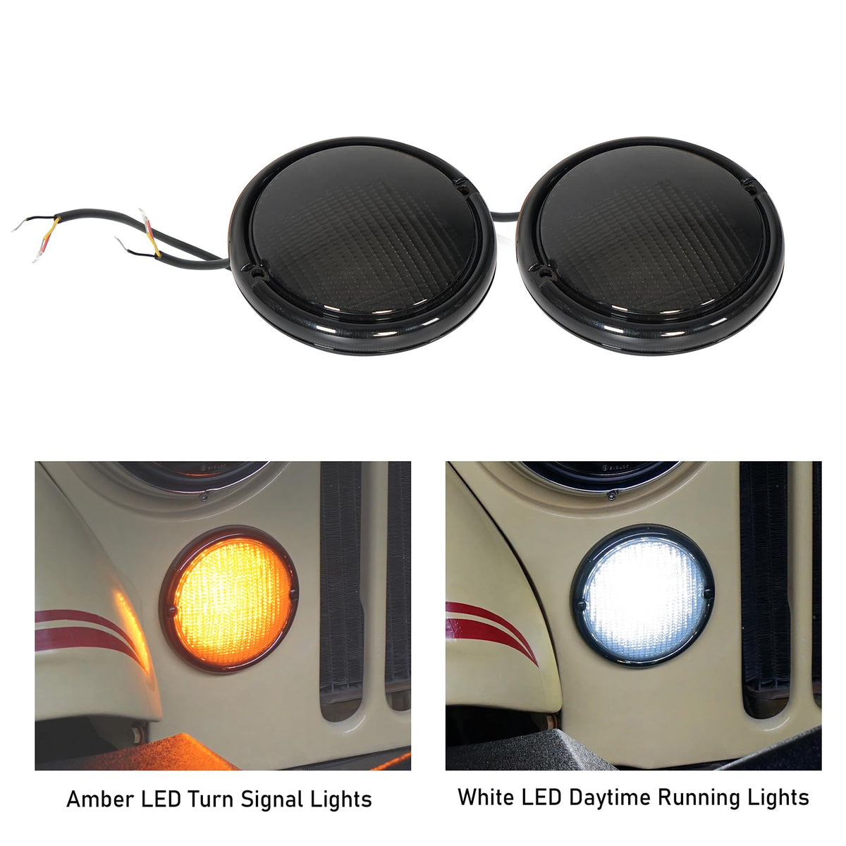 Hooke Road lamp installed on Jeep front for contemporary styling