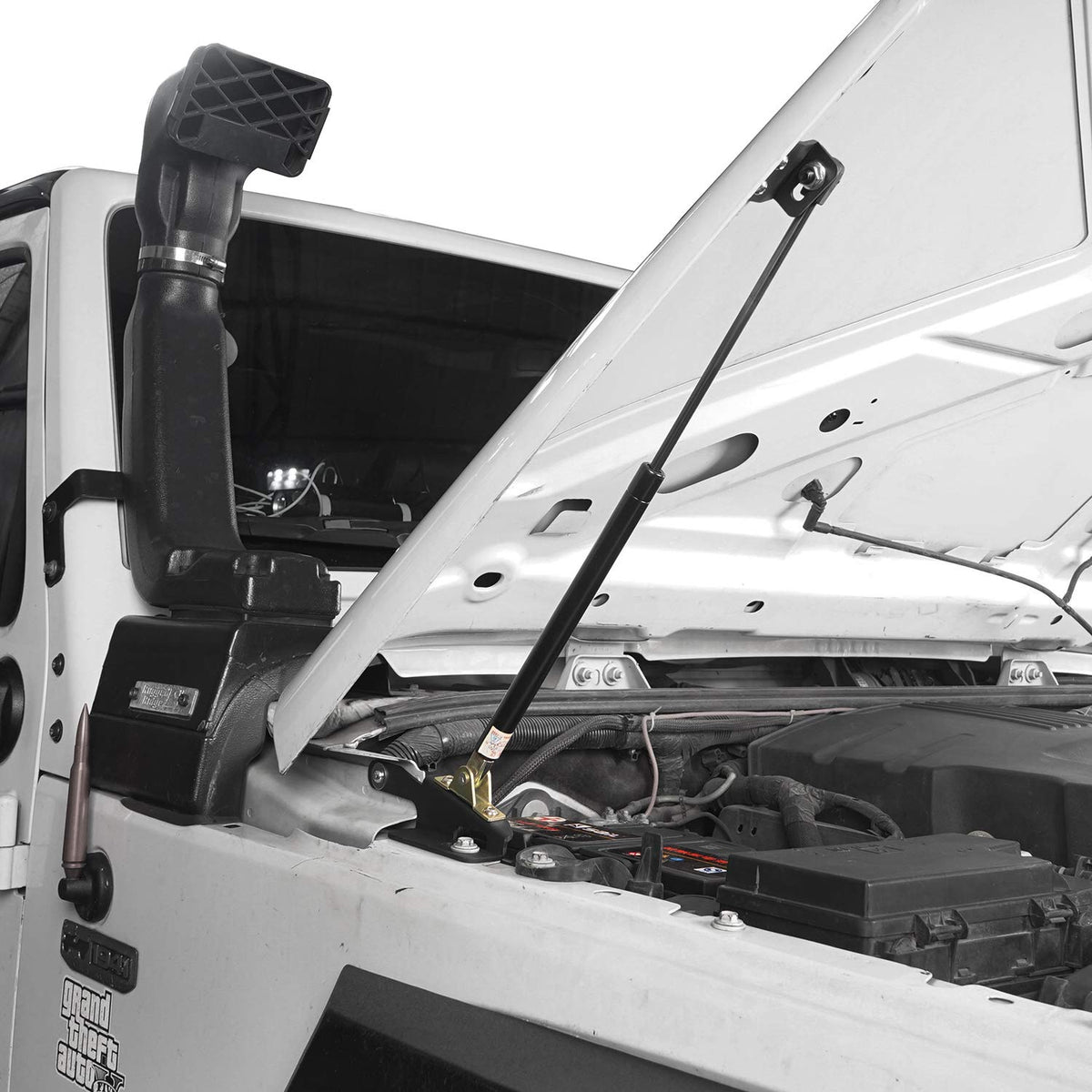 Hooke Road hood open with extra clearance for maintenance and safer working space