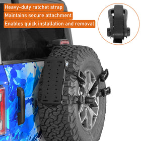Hooke Road mount holding Rotopax fuel can showing safe exterior fuel transport