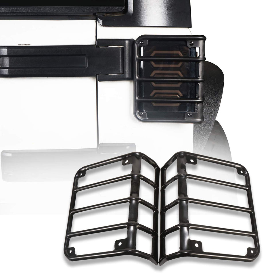 Hooke Road front view of taillight guard showing protective coverage and rugged look