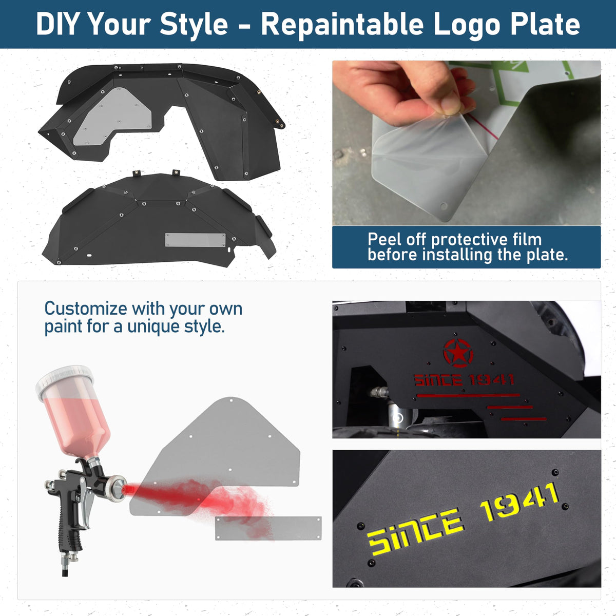 Hooke Road customizable plastic plate ready for repainting