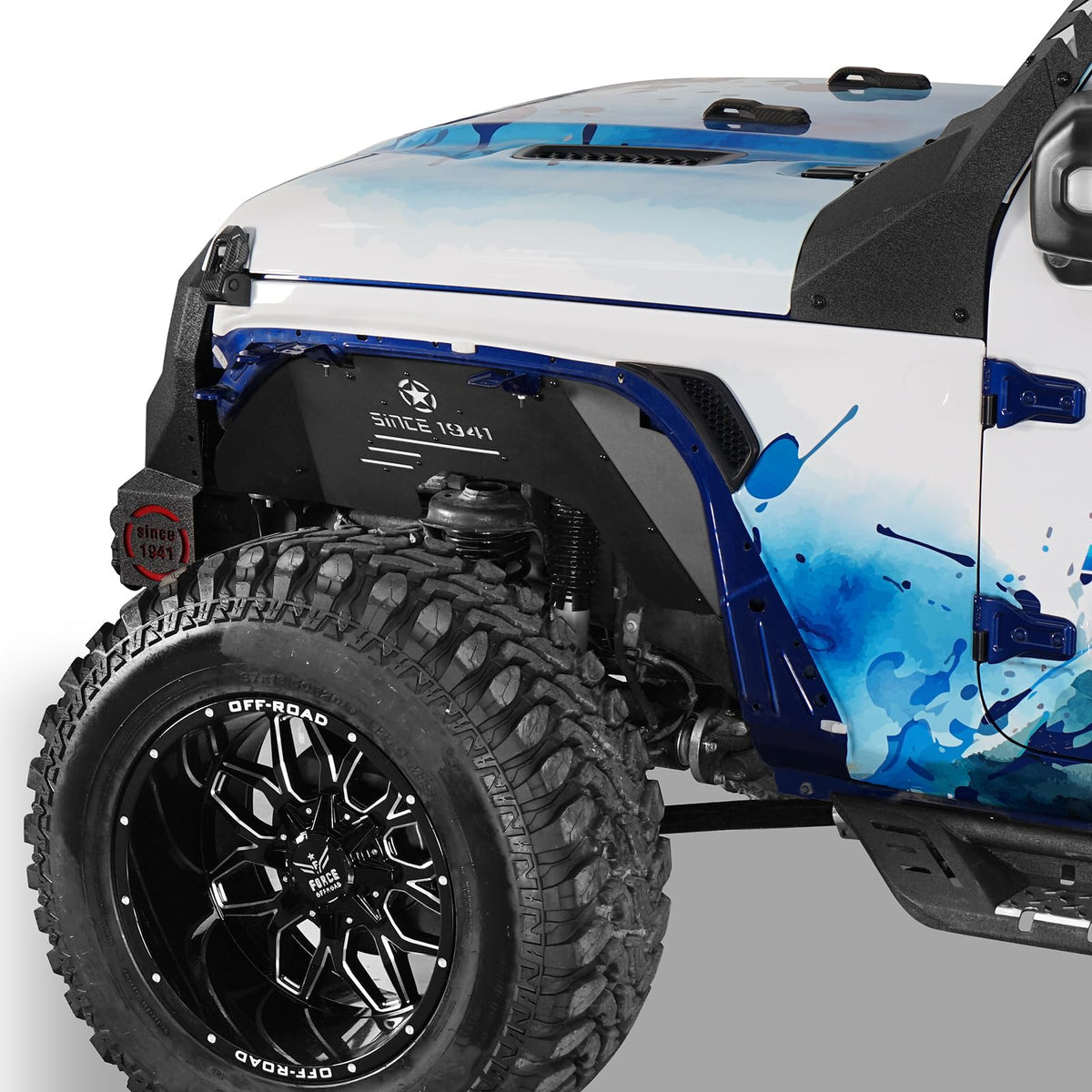 Hooke Road rear liner detail with star logo showing stylish protection