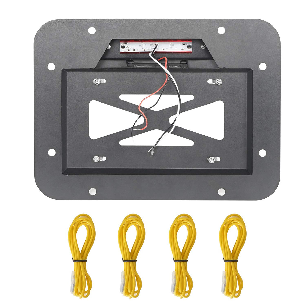 Hooke Road delete plate beside spare tire showing space and weight savings benefit