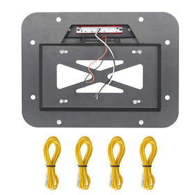 Hooke Road delete plate beside spare tire showing space and weight savings benefit