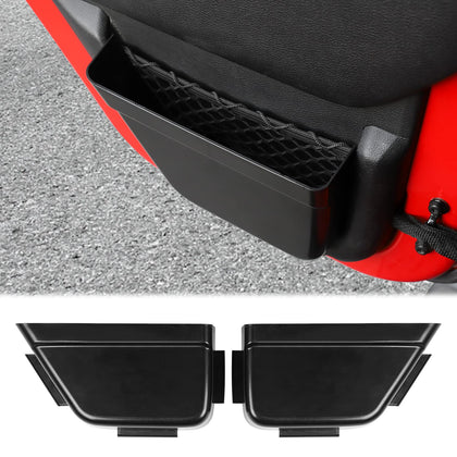 Hoolcar front view installed rear door pocket showing added storage benefit