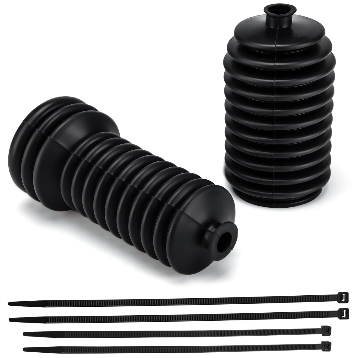 HOOTO front view of steering boot pack shows fit and protection