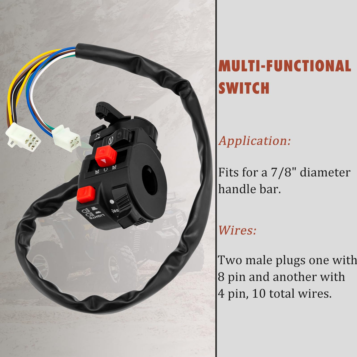 HOOTO wiring harness connectors close-up showing labeled plugs for faster, safer connections