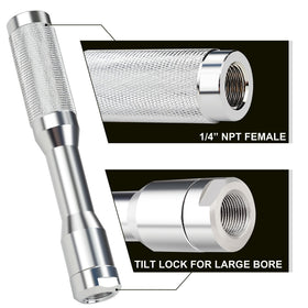 HOOTSUM knurled handle detail for non-slip grip and easier handling during inflation