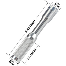 HOOTSUM scale comparison with hand and ruler showing long-reach handle for deep rims