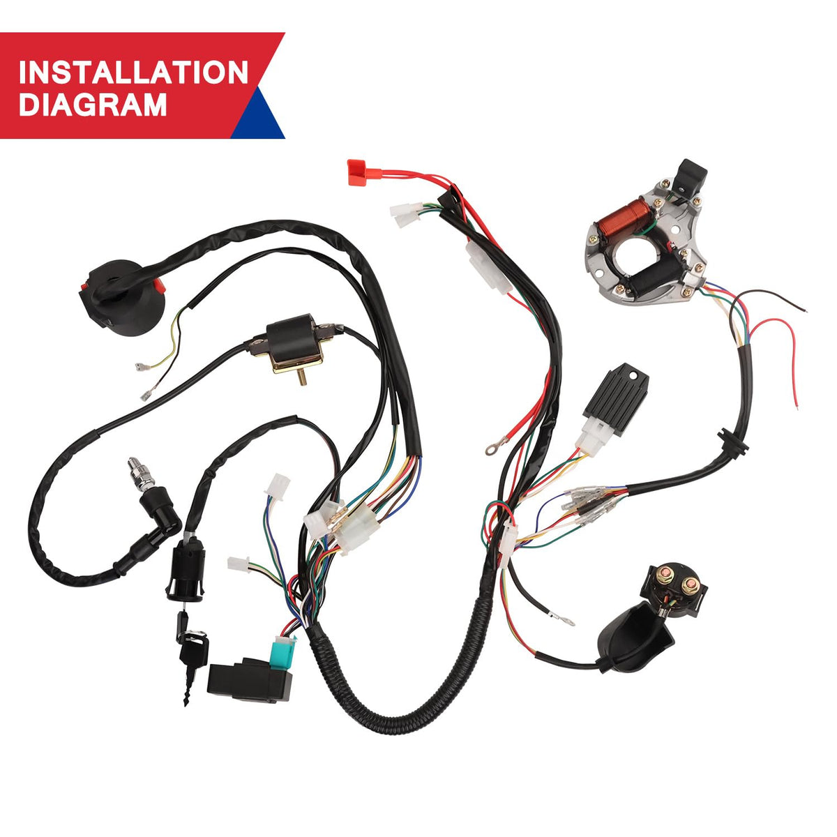 HOOUP CDI box and regulator side-by-side, showing connectors and heat-dissipating housings