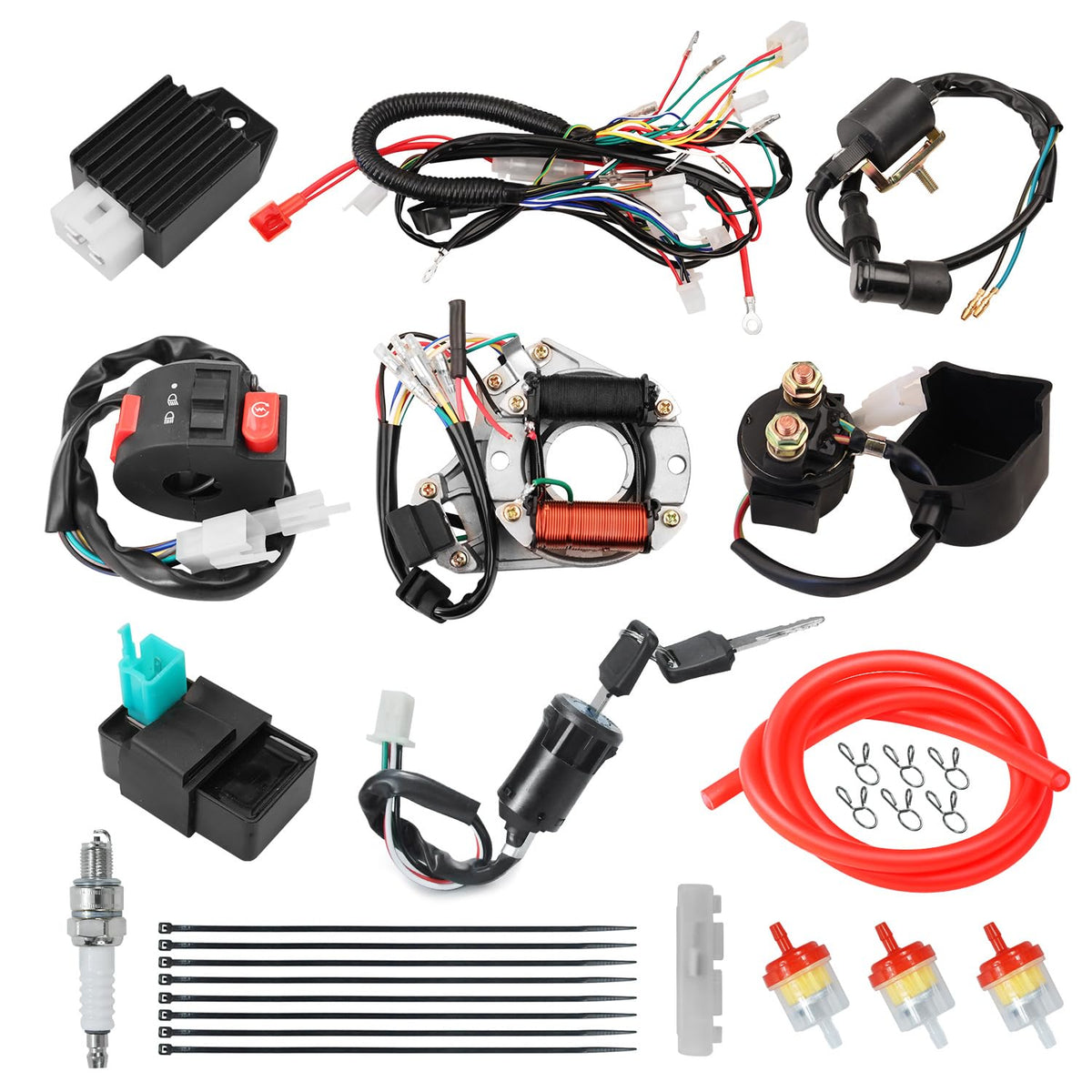 HOOUP front packaging showing full wiring kit and parts organization, aiding quick identification