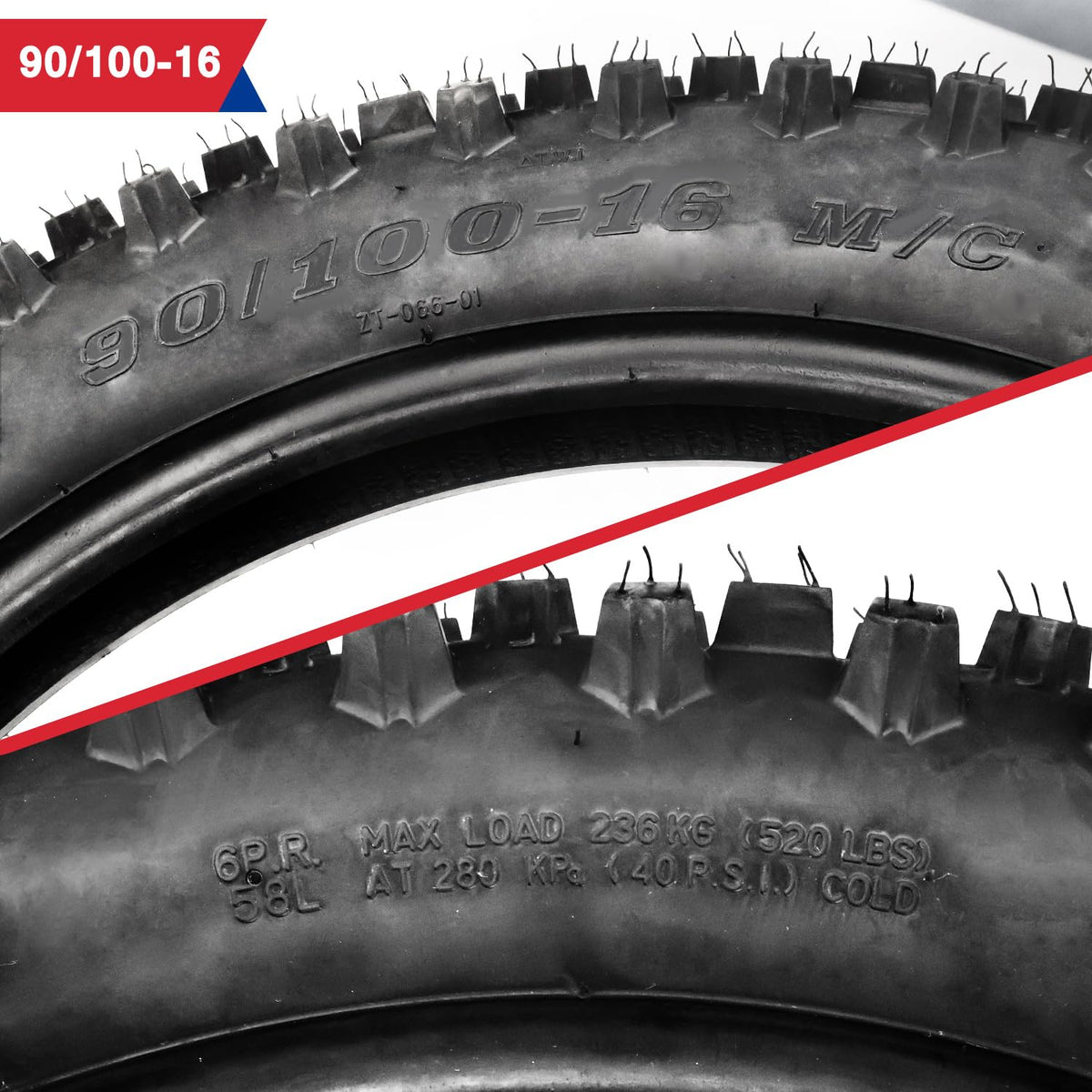 HOOUP rear tire mounted on motorcycle showing traction and stability benefit