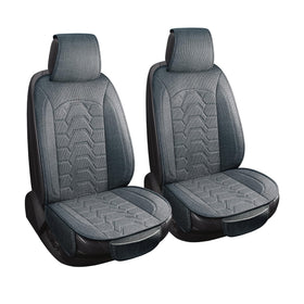 hoozoom front view of seat cover showing full protection and neat fit