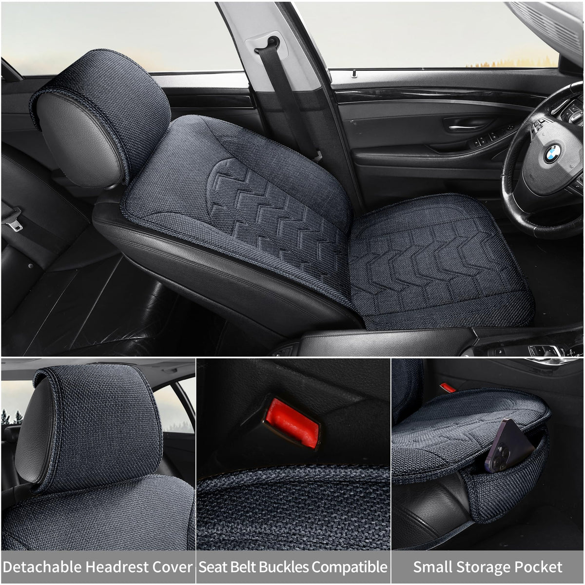 hoozoom scale shot in sedan interior showing universal fit and size
