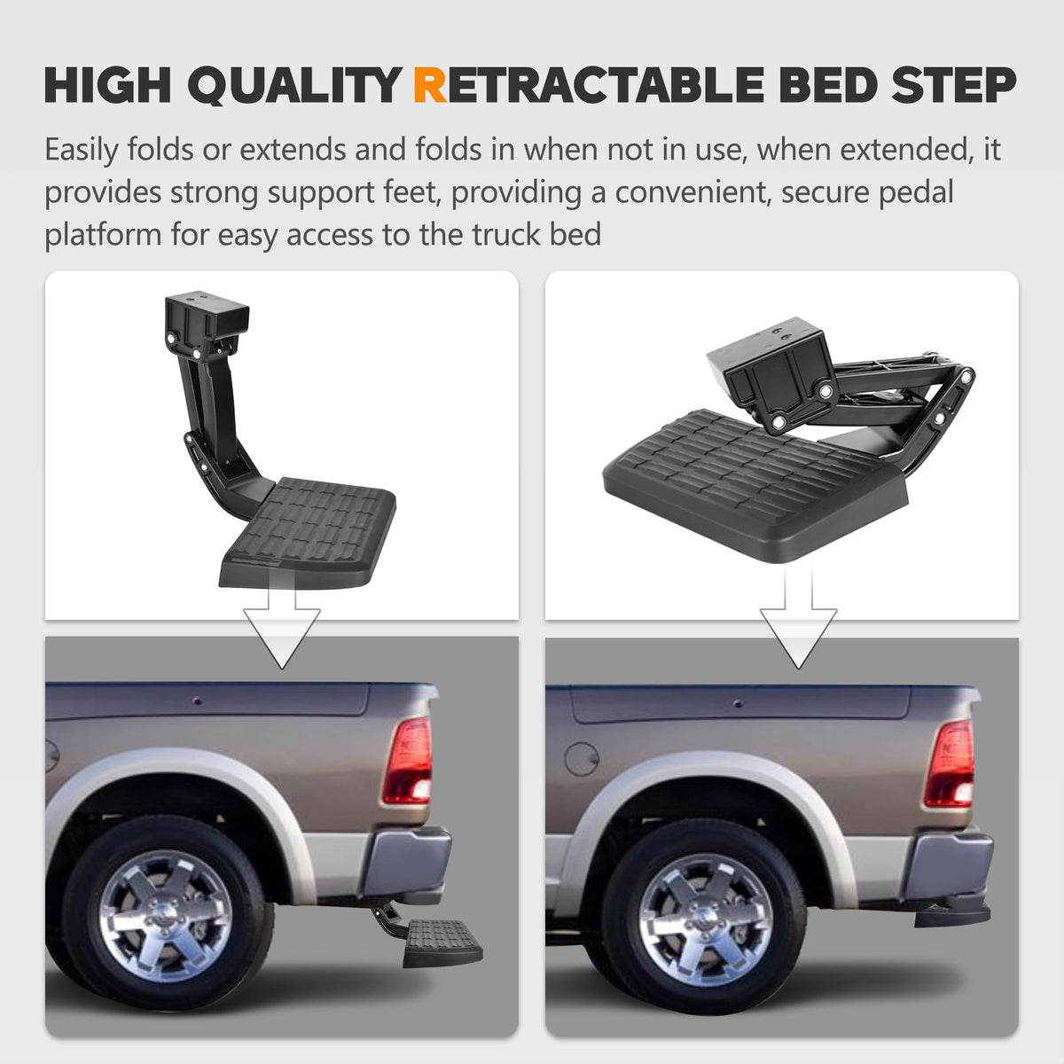 HOPE YOU READY folded step flush in bumper preserving clearance