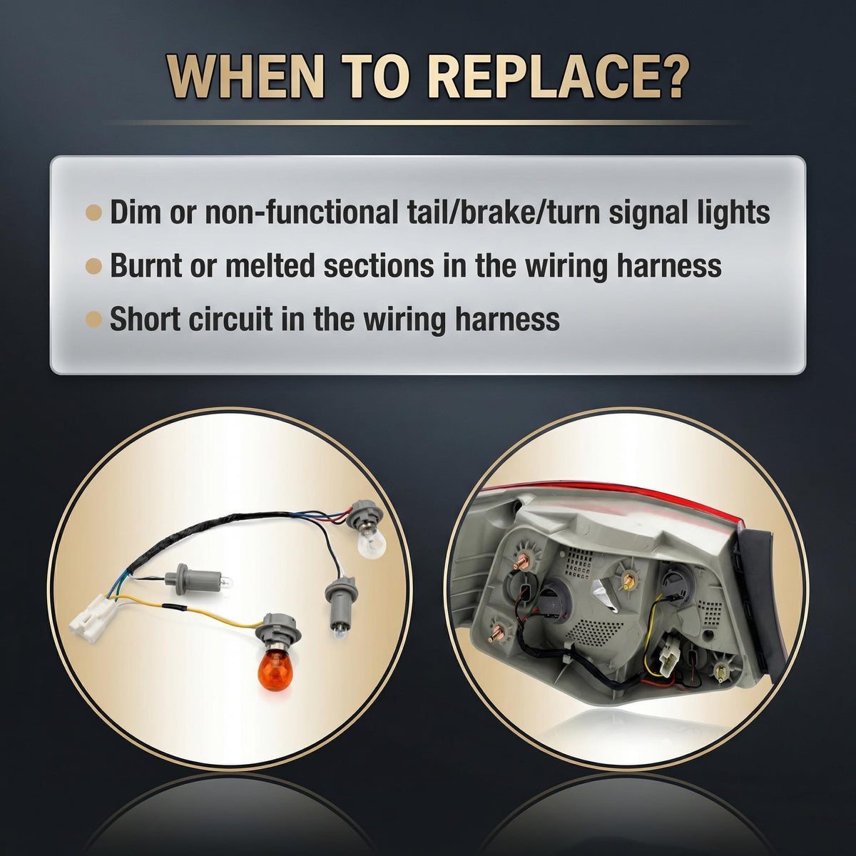 HOPUT installed in vehicle rear illustrating correct fit and restored lighting function