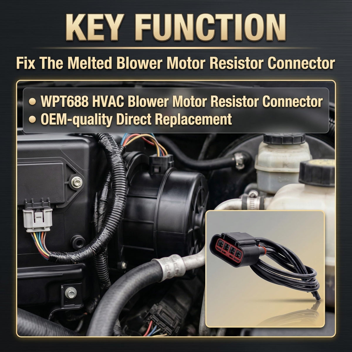 HOPUT molded ABS plug detail for heat resistance and durability