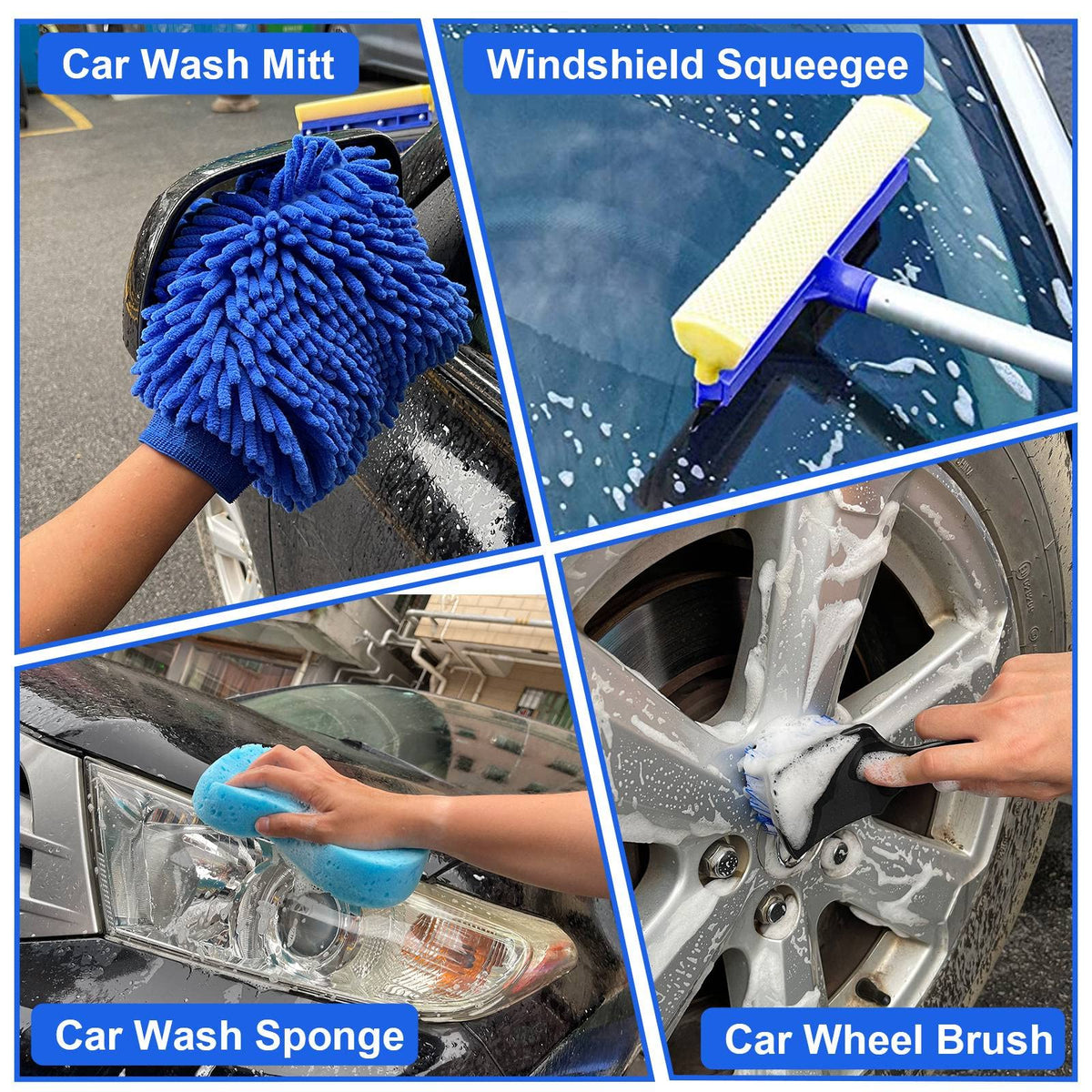 HORDALOR microfiber towels and mitts showing soft materials for streak-free drying