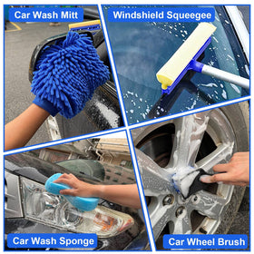 HORDALOR microfiber towels and mitts showing soft materials for streak-free drying