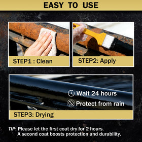 HORHIZA applied to outdoor fence illustrating long-lasting corrosion protection in weather