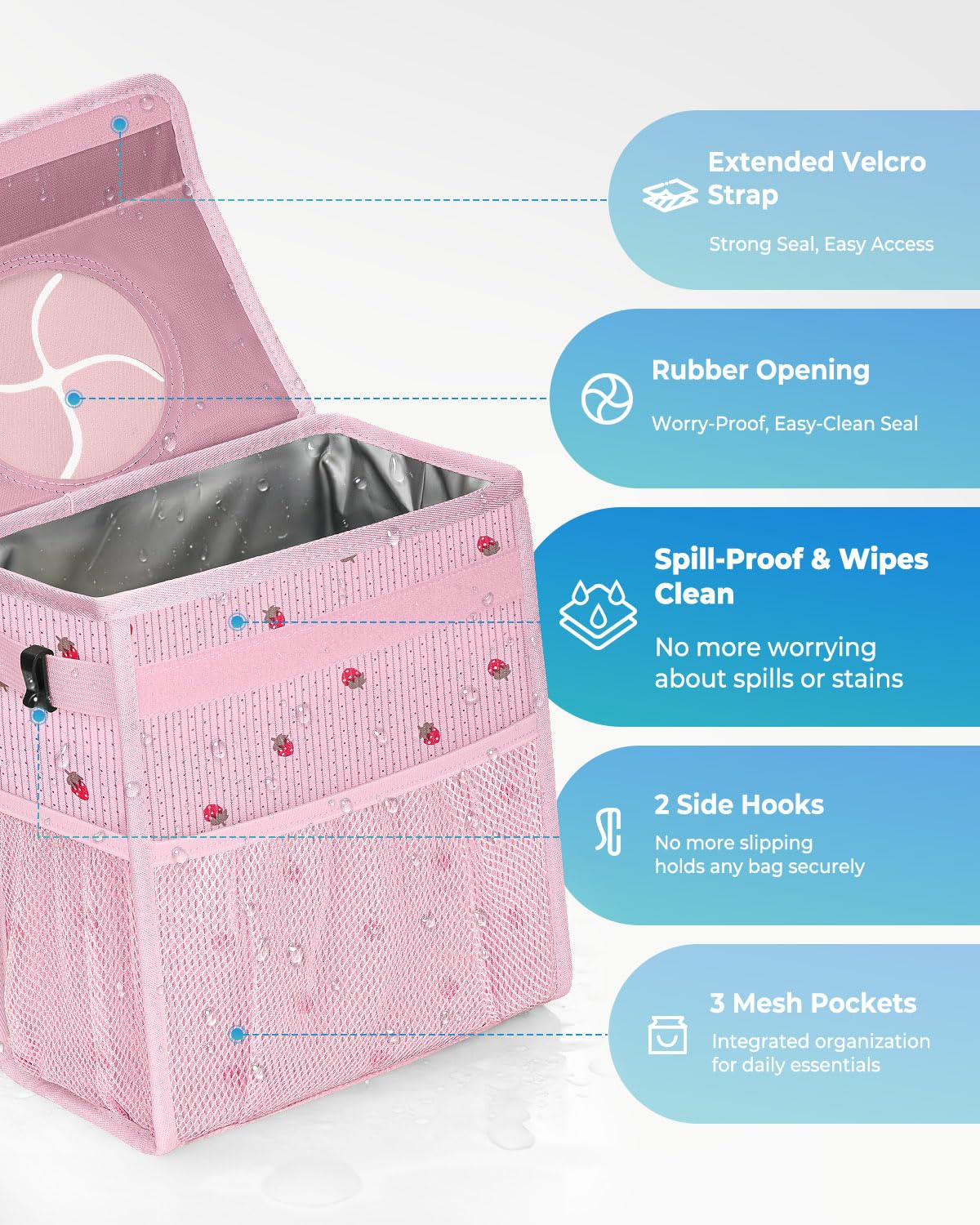 HORJONES open lid revealing leakproof lining for safe liquid containment