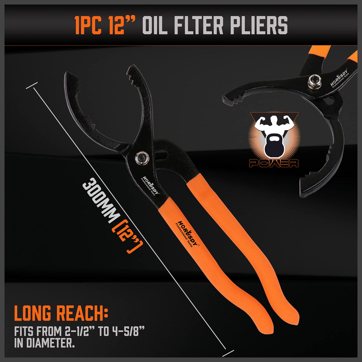 HORUSDY 12-inch adjustable pliers in use offering extra leverage in tight areas