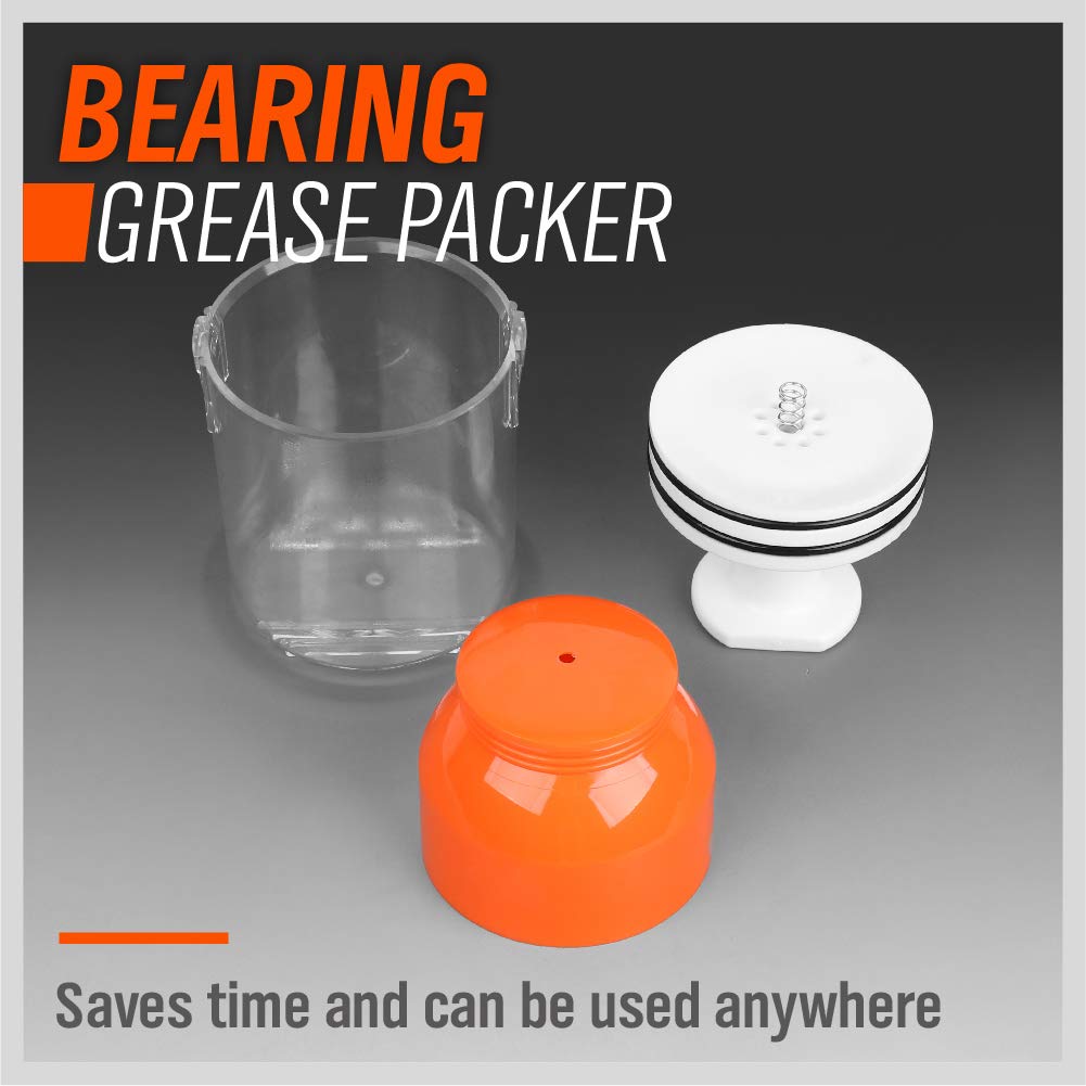 HORUSDY packing a bearing in use, speeds repacking on the go