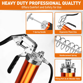 HORUSDY extension pipes and nozzles laid out for multiple attachment options