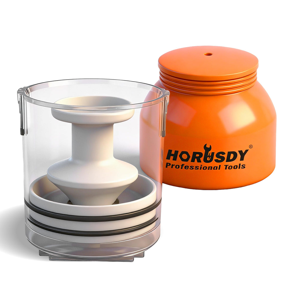HORUSDY front view showing compact packer, fast cleaner bearing service