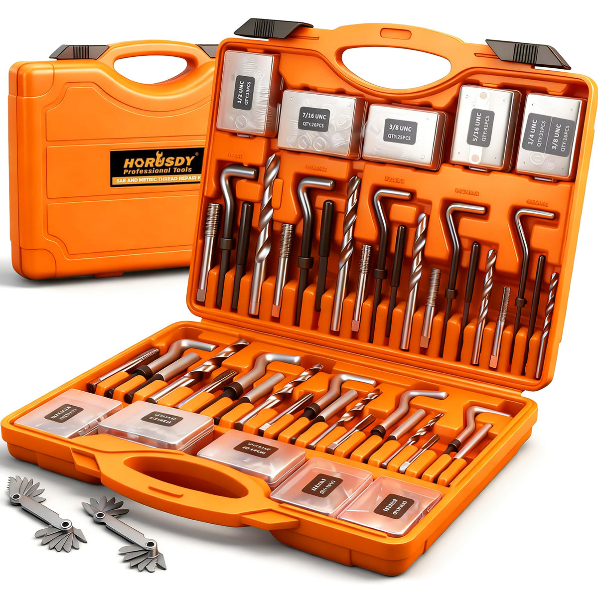 HORUSDY full kit open case showing organized tools and fast access