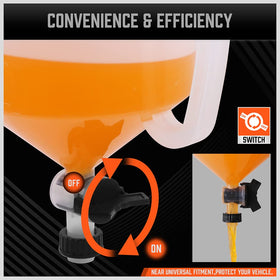 HORUSDY long extension rod threaded end for leak-resistant reach