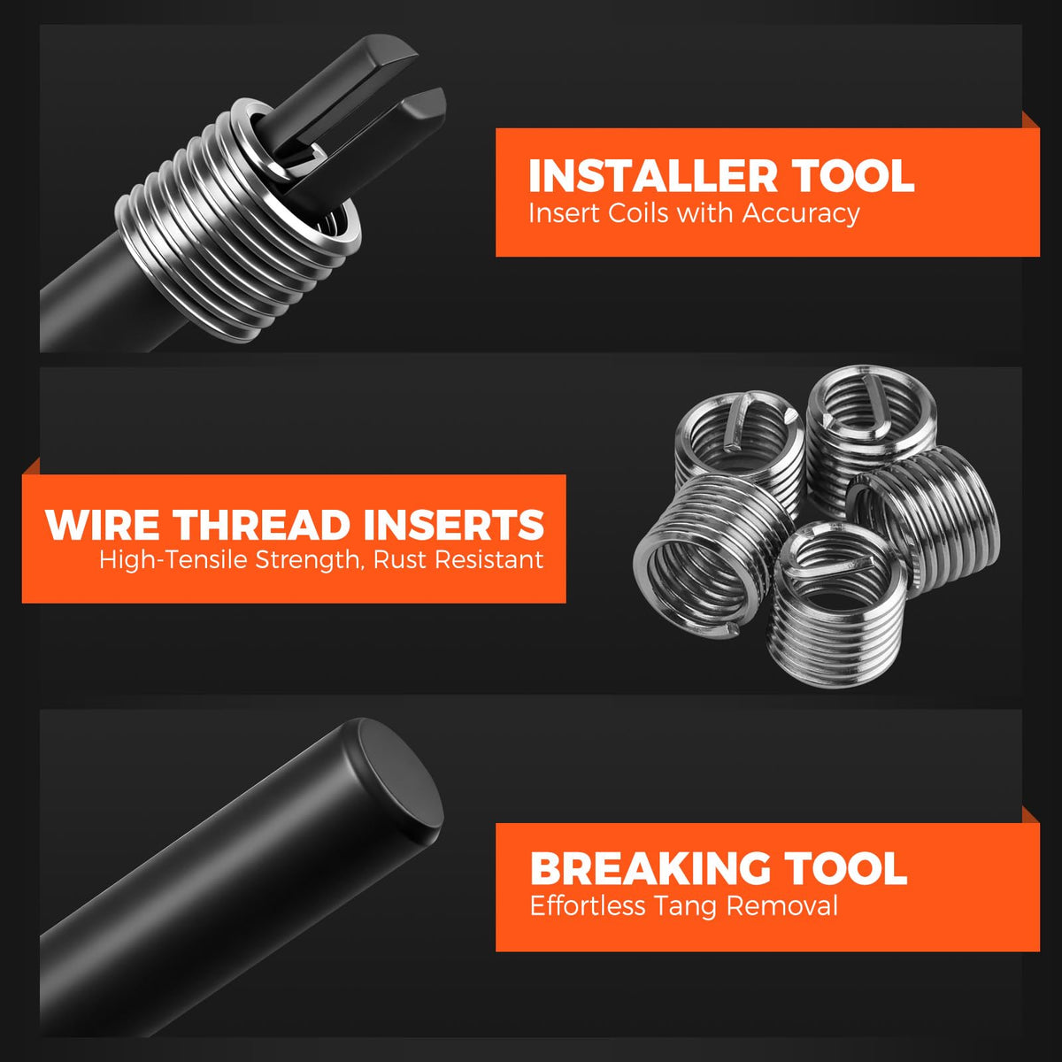 HORUSDY kit next to a socket wrench showing compact scale and portability