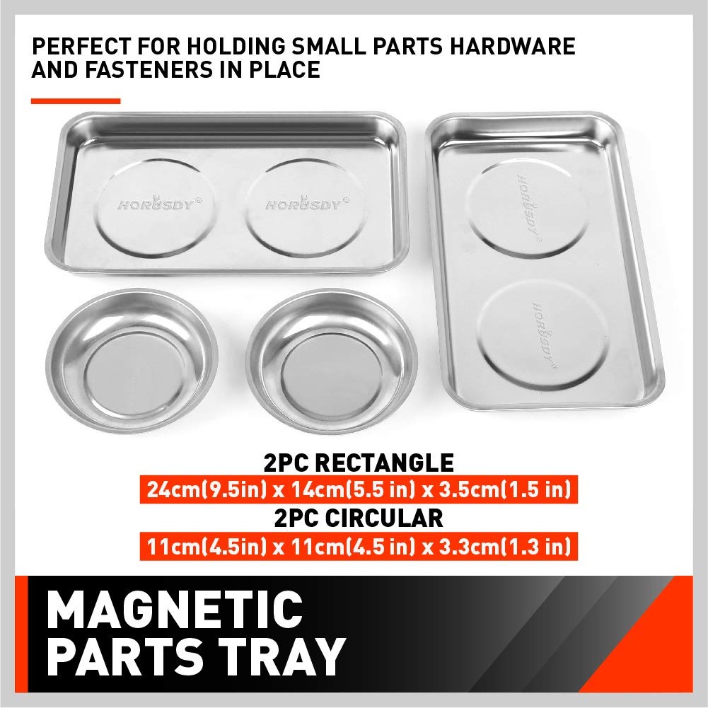 HORUSDY trays attached to a toolbox side for hands-free storage and fast access