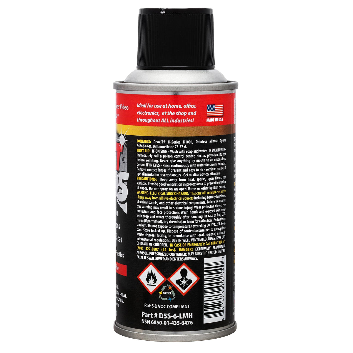 Hosa CAIG DeoxIT nozzle close-up illustrating precise spray control and minimal overspray