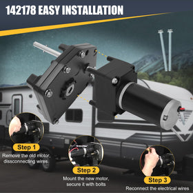 Hosile installed on 5th wheel leg providing reliable leveling power