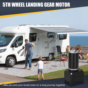 Hosile motor on RV in campsite demonstrating durable outdoor use