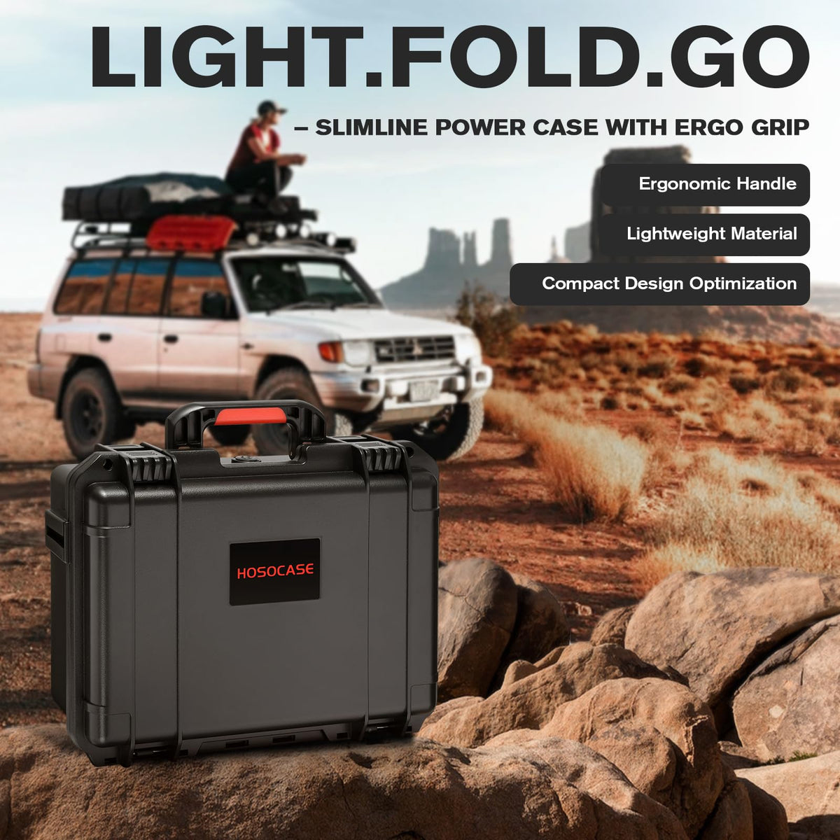 HOSOCASE hidden compartment holding manuals for organized storage and easy access