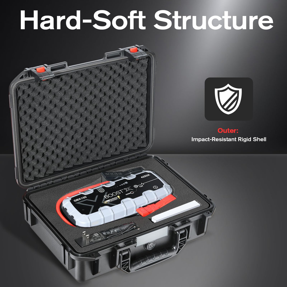 HOSOCASE next to ruler showing compact portable storage size