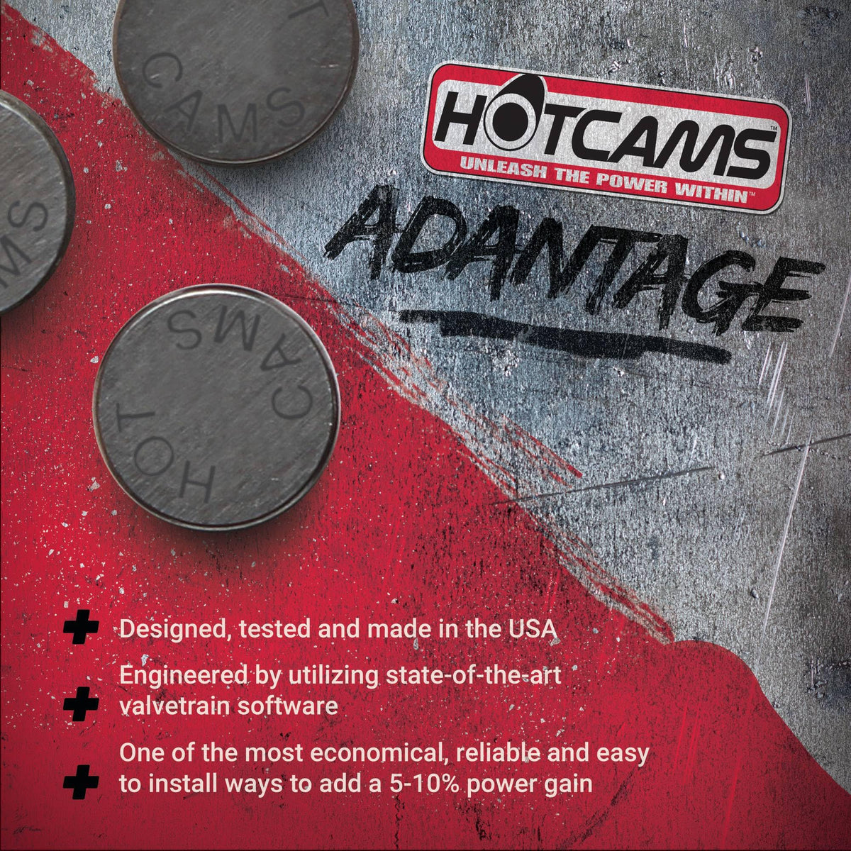 Hot Cams shims in use during valve servicing on a dirt bike to speed accurate clearance adjustment