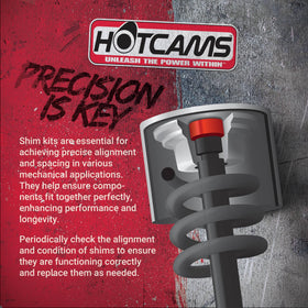 Hot Cams shims spread layout displaying range from 1.20 to 3.50mm