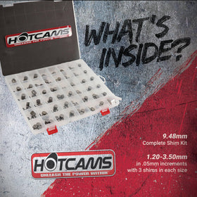 Hot Cams shim stack detail showing precise thickness increments